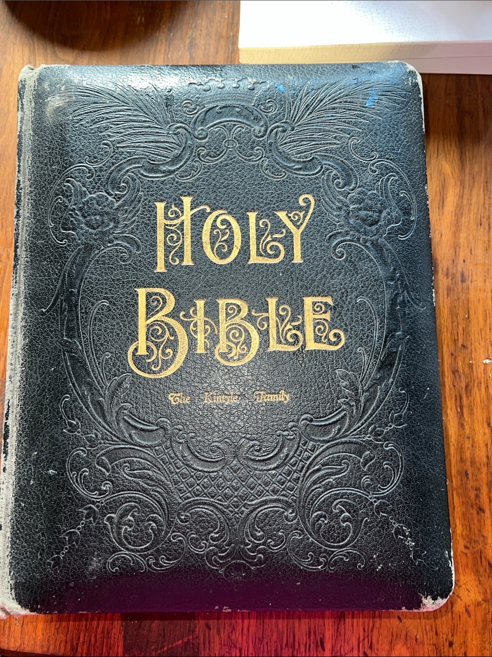 Vintage A.J. Holman leather bound ornate large Bible old New Testament